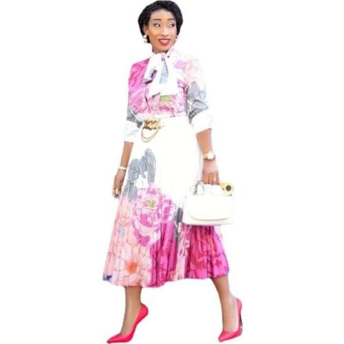 Plus Size Clothing for Women 2021 Summer African Women Printing Polyester Dress S-5XL African Print Dresses African Clothes