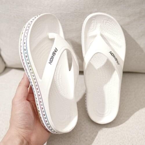 Lisapie 2021 Women Flip Flop Fashion Colorful Platform Woman Slippers Summer Outdoor Heighten Sandals Female Wedges Slides
