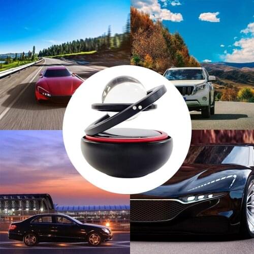 Star Solar Suspended Rotating Double Ring Car Fragrance Crystal Sphere Clean The Air Exquisite And Elegant Fragrance Sphere