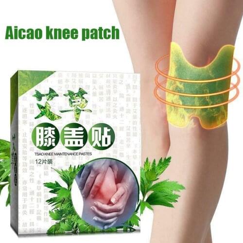 12Pcs Knee Moxa Hot Moxibustion Plaster Leg Warming Meridians Patches High Quality Foot Heathy Care Women Man M2