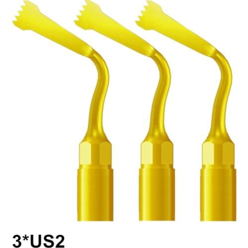 3PCS US2 Dentistry Dentist Dental Equipment Bone Cutting Piezo Surgery Tip Dental Instrument Tools For MECTRON And WOODPECKER