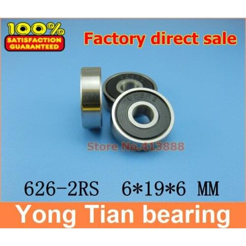 500pcs free shipping double Rubber sealing cover deep groove ball bearing 626-2RS 6*19*6 mm