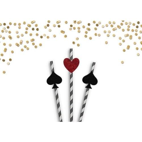 Alice heart and Spades Straws Carousel Baby Shower Decor,Vegas Birthday party decor, First Birthday,Bachelorette Party Decor