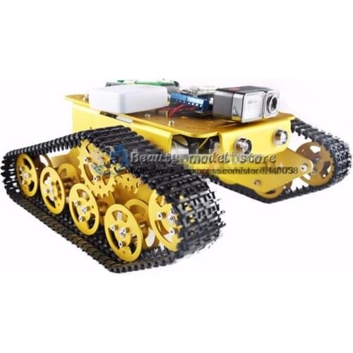 DIY TK3V Aluminum Tracked video robot RC Wireless Video Transmission android car Wali Metal Gear motors with Hall speed