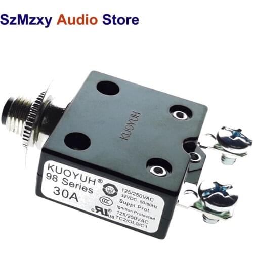 1PCS New KUOYUH 98 series 30A 40A 50A 60A 70A Circuit Breakers Manual push reset Screw Feet 125/250VAC