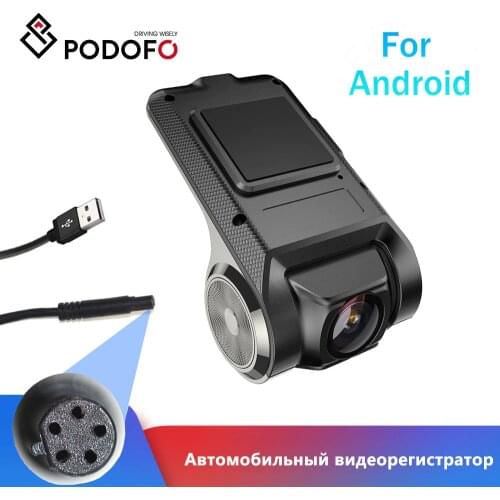 Podofo Auto DVR Camera HD Video Registrator USB Night vision Dash Camera for Android Loop recording Cam DVR Dash Cam Recorder