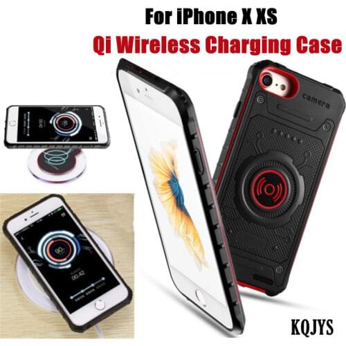 KQJYS Wireless Battery Charging Cover For iPhone 6 6s 7 8 Plus Battery Case Power Bank Battery Charger Cases For iPhone X Xs