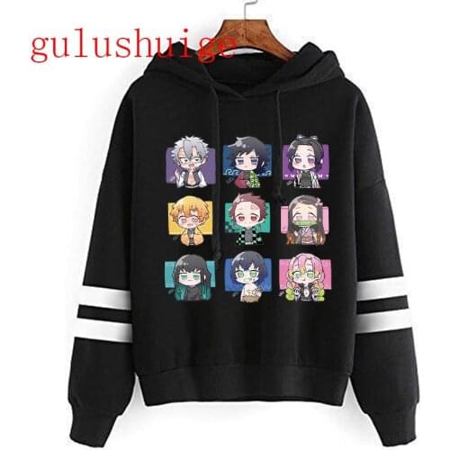 Demon Slayer Kimetsu No Yaiba Hoodies Men Kawaii Japanese Anime Hoody Harajuku Cartoon Streetwear Fashion Tops Sweatshirts Male