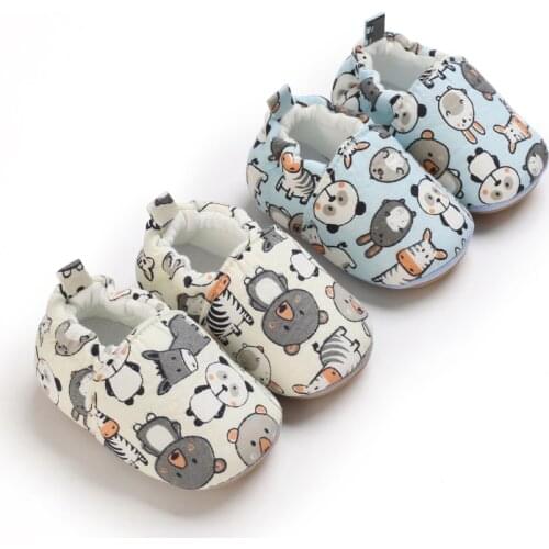 Cartoon Baby Shoes Unisex Baby Crib Shoes Toddler First Walkers Boy Girl Infant Shoes Anti-Slip Soft Footwear Shoes
