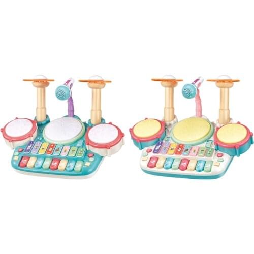 Children Musical Instrument Toy Electronic Piano Keyboard Xylophone Drum Toys Q6PD
