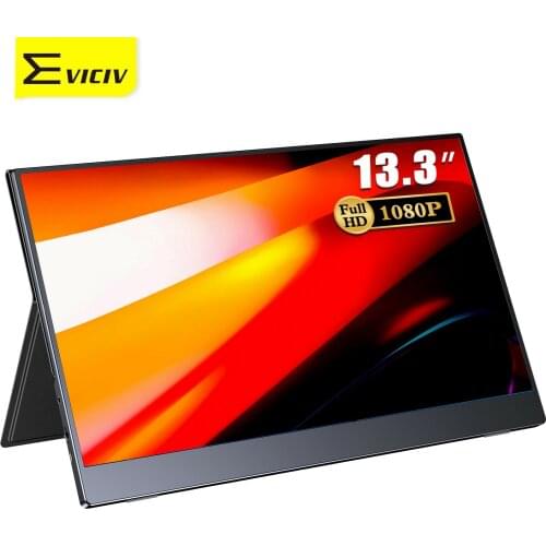 EVICIV 13.3" Portable Monitor 1080P Full HD Screen Mini HDMI 100% sRGB 2000:1 LCD Display 60Hz IPS Pannel For SAMSUNG DEX Game