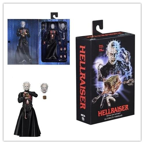 Original NECA Figure Hellraiser Ultimate Pinhead He'll Tear Your Soul Apart PVC Action Figure Movable Collection Toy Gifts 18cm