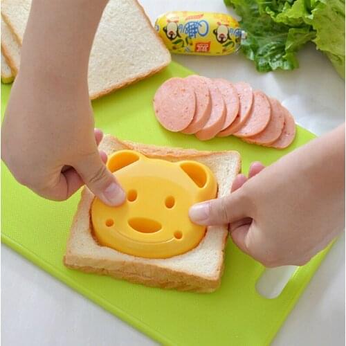 Little Bear Shape Sandwich Mold Bread Biscuits Embossed Device Cake Mold Maker DIY Mold Cutter kitchen breakfast accessories