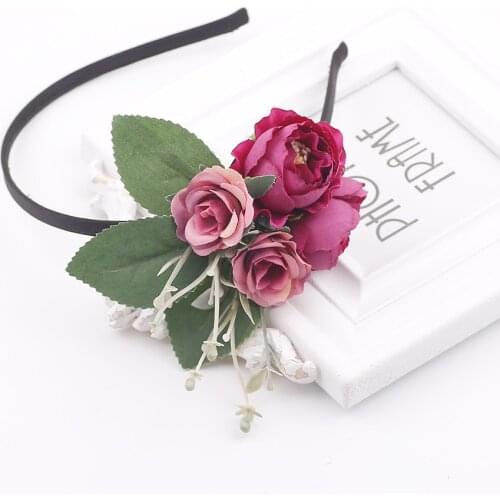 Floral Flower Garland Crown Headband Hair Band Bridal Festival Hot scrunchies for girls hair accessorie Daisy Floral Headband