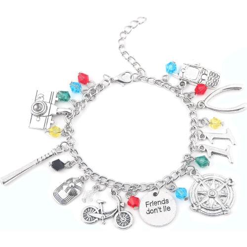 Anime Movie Stranger Things Toy Figure Eleven Dustin Mike Nancy Demogorgon Cosplay Keychain Necklace Kids Toys Gifts