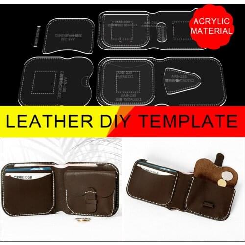 Handmade Leather Short Wallet Wallet Acrylic Production Template Diy Leather Bag Pattern Mold