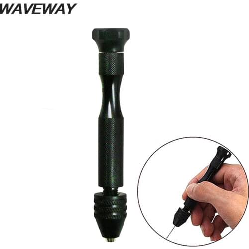 Mini Hand Drill Twist Jewelry Watch Making Maker Hobby Crafts Drilling Hole DIY Tool+10pcs Micro Aluminum Alloy Twist Drill Bits