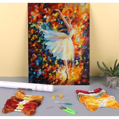 Ballet With Magic Pre-Printed 11CT Cross Stitch Set Embroidery DMC Threads Painting Needlework Craft Sewing Jewelry For Magic
