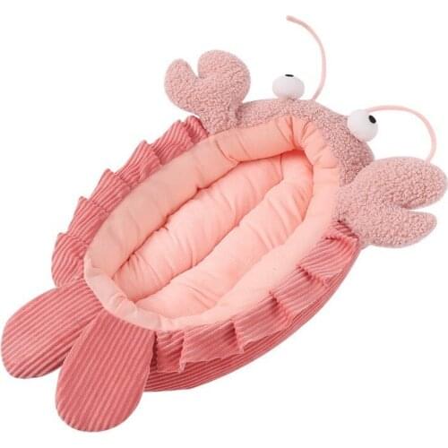 Cat Litter Open Lobster Shape Pet House Summer Cat Litter Comfortable Litter Pad Separation Supplies Small and Medium-sized Dogs