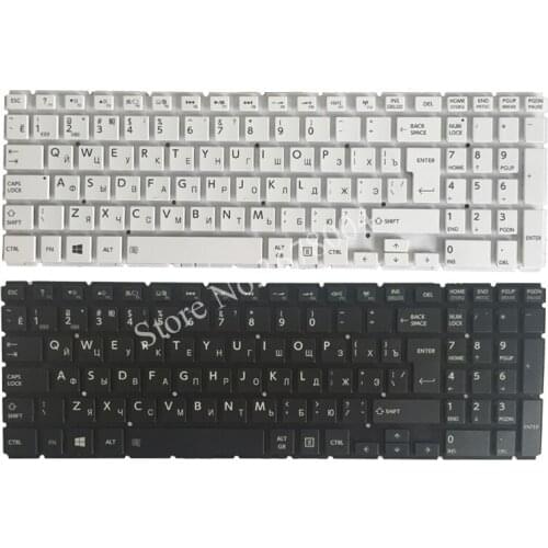 New Russian laptop keyboard for Toshiba Satellite L50-B L55-B L55DT-B S50-B S55-B black/white RU Keyboard