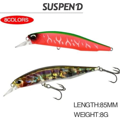 2021 New Suspend Fishing Lure 8g/17g Isca Artificial Wobbler Ice Submerged Long Shot High Quality Artificial Hard Minnow Bait