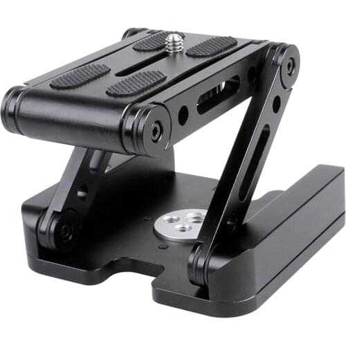 Portable Aluminum Alloy Flexible Foldable Tilt Head Z-shaped Tripod Head for Canon Nikon Sony DSLR ILDC Cameras Max. Load 3.5kg