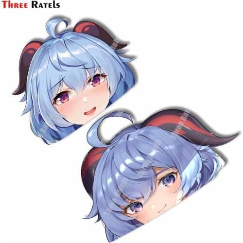 Three Ratels A931 Ganyu Genshin Impact Personalized Cartoon Car Sticker Anti Scratch Film Funny Decals