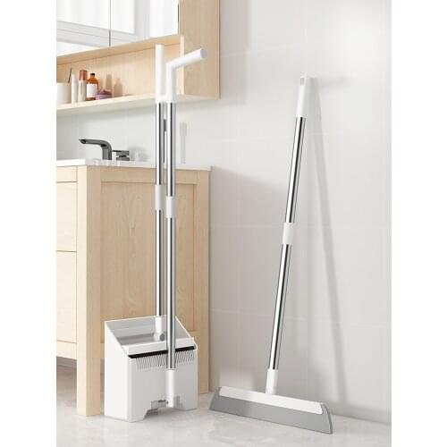 Sweeping Windproof Broom Dustpan Plastic Floor Broom Household Cleaning Serpiere Balais Nettoyage Sol Household Items BE50WC