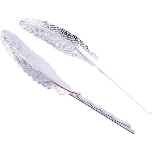 Silver Plated 100piece 55mm Hair Pins with Feather Hairpins Jewelry Findings Hair accessories Wholesale HPF55