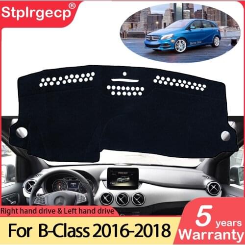 For Mercedes Benz B-Class W246 Anti-Slip Mat Dashboard Cover Pad Sunshade Dashmat Accessories B-Klasse B160 B180 B200 2016 2018