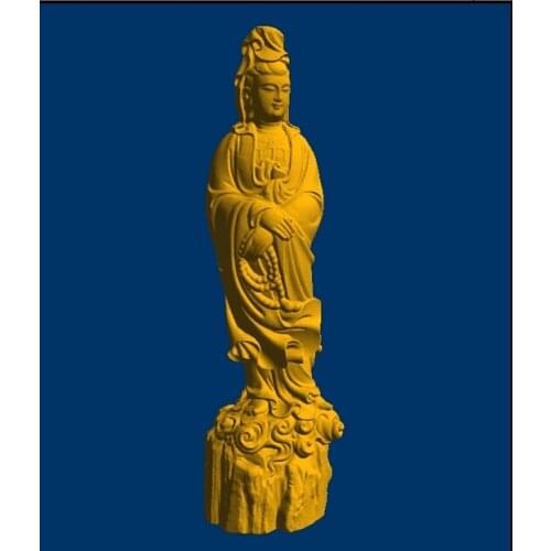 Relief for CNC 3D model in STL file format Goddess Of Mercy_5