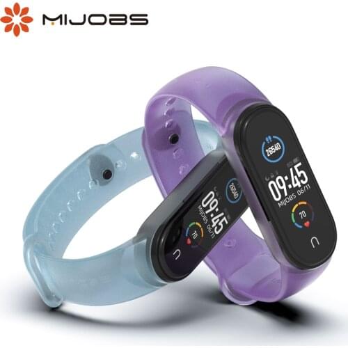 For Mi Band 6 Strap for Xiaomi Band 5 Bracelet Silicone Xiami Correa Sport Wristbands Pulseira Translucent Opaska Miband 5 Strap
