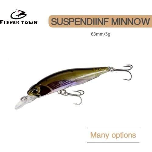 6.3cm 5g Fishing Lure Minnow Wobbler Lure Rozante 63SP Suspending Jerkbait Swimbait Artificial Hard Bait Culter Alburnus Bait
