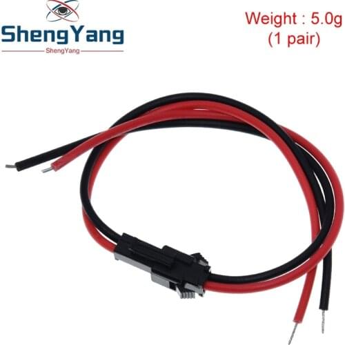 ShengYang 10Pairs 15cm Long JST SM 2Pins Plug Male to Female Wire Connector For diy