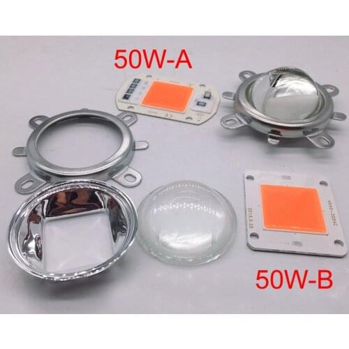 LED Grow Phyto Lamps With Lens Reflector 20W 30W 50W 110V 220V COB LED Chip Full Spectrum Grow Light Floodlight Spotlight Bulb