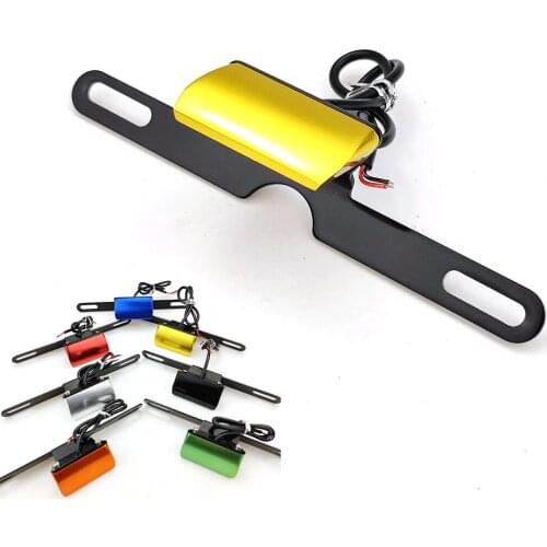 Universal Motorcycle Accessories CNC Aluminum License Plate LED Light For YAMAHA TDM 850/900 BT1100 XT1200ZE FZ16 XJ6