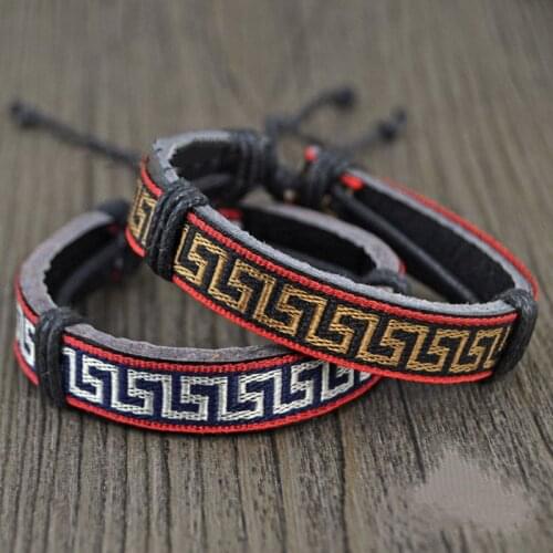 Ethnic Style bracelet, Retro Chinese Character Pattern Original Classical art, Cotton And Linen Clothing Accessories #72620