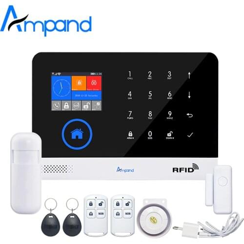 WIFI GSM GPRS Alarm System for Home with Motion Sensor Wireless Siren Home Security Arm Disarm Alarm System APP Remote Control