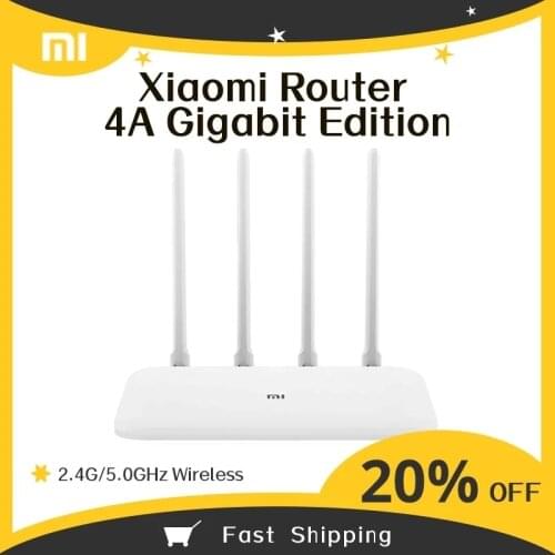 Xiaomi Mi Router 4A Gigabit Edition 1000M 2.4GHz 5GHz WiFi ROM 16MB DDR3 64MB 128MB High Gain 4 Antennas Remote APP Control