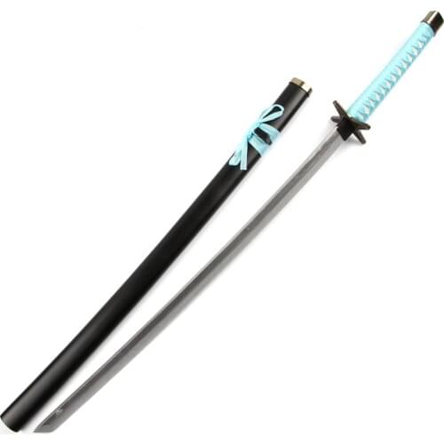 [Funny] 100cm Cosplay Anime Bleach weapon Hitsugaya Toushirou Hyourinmaru Katana wooden Sword model Costume party Anime show