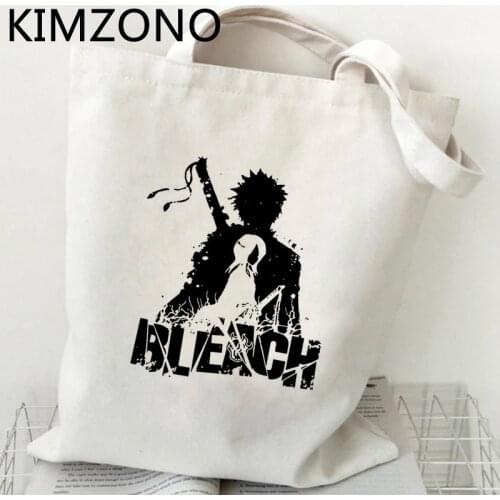 Zaraki Kenpachi Bleach Ichigo shopping bag grocery cotton shopper bolsa handbag bag woven reusable sac toile