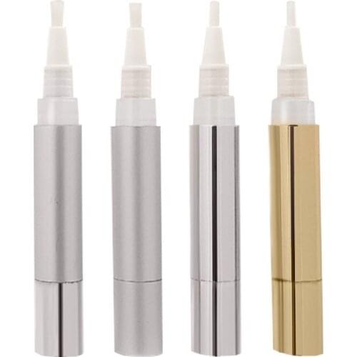 100Pcs Gold Silver 5ml Empty Nail Oil Twist Pen Cosmetic Container Lip Gloss Brush Applicators Eyelash Growth Liquid Tube