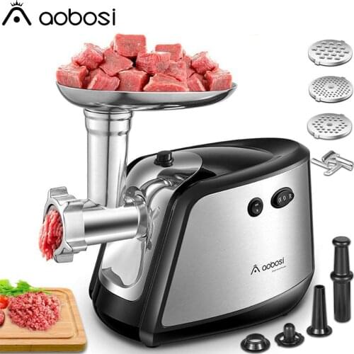3-IN-1 Electric Meat Grinder Heavy Duty 1200W Max Powerful Home Sausage Stuffer Meat Mincer Food Processor