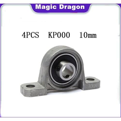 4PCS High quality vertical seat zinc alloy diamond seat bearing KP000 10mm