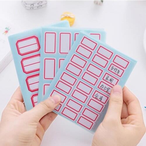 500sets/lot Post Stickers Note White Label Blank Self Adhesive Sticky Tags Craft Stickers 12 Sheets/set