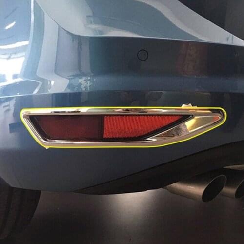ABS Chrome For Touran 2016 2017 2018 2019 Car rear fog lampshade Cover Trim accessories car styling 2pcs