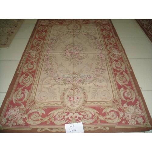 Free Shipping 5'X8' French Woolen Aubusson rug handmade 100% New Zealand wool rugs and carpets wholesale & Retail rug store