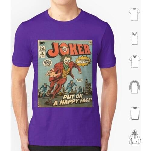 Comic T Shirt DIY Cotton Big Size 6xl Joker Quinn The Joker Comics Film Comics Comic Anime Person Clown