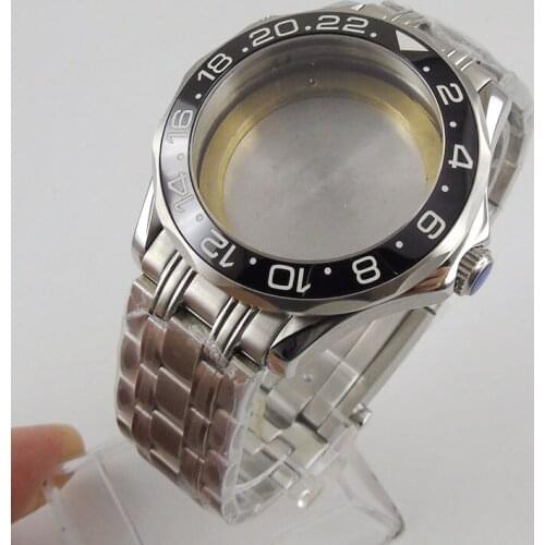 41mm Sapphire Glass Watch Case Ceramic Bezel Fit NH35A NH36A ETA 2836 MIYOTA 8215 MOVEMENT