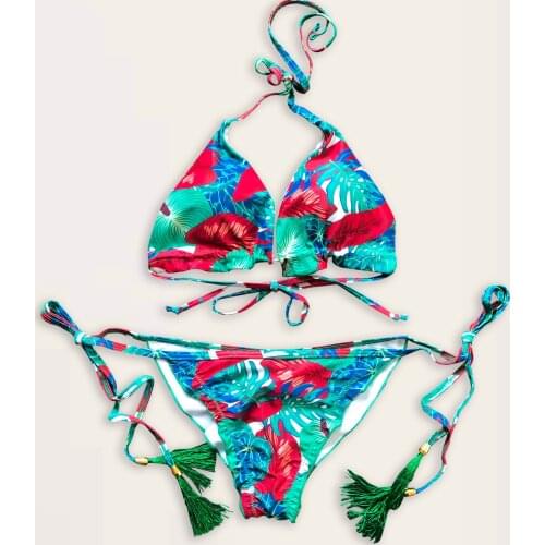 Sagace Bikini Swimsuit neck cup adjustable off shoulder sexy cup bikini bañadores mujer 2021Костюмы с шортами